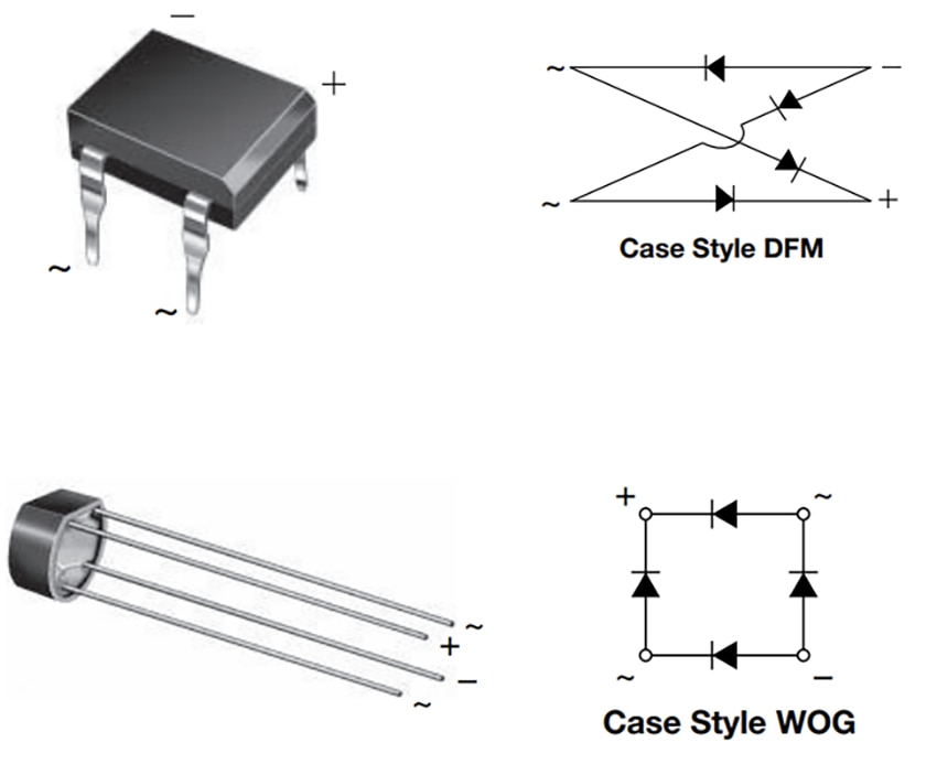 Application Circuit Diagram - Vishay Semiconductors B250Cx Single-Phase Bridge Rectifiers